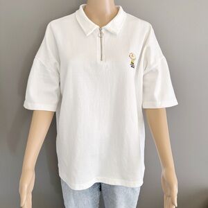 Charlie Brown Graphic Peanut Snoopy White Oversized Relaxed Fit T Shirt Tee XL